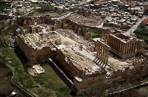 Aerial View of the Ruins in Baalbek, Lebanon Pictures | Getty Images