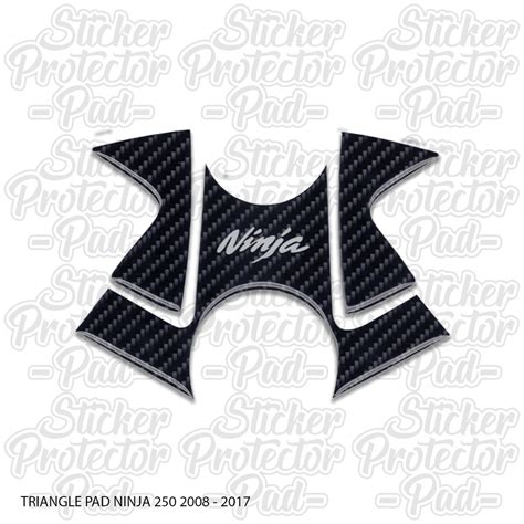 Jual Sticker Timbul Cover Segitiga Ninja 250 Motif Carbon Shopee