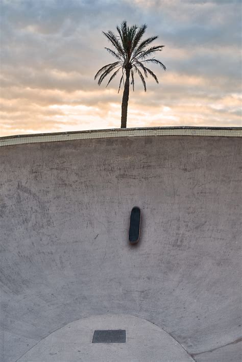 Skate Board On Slope In Skate Park By Stocksy Contributor Guille