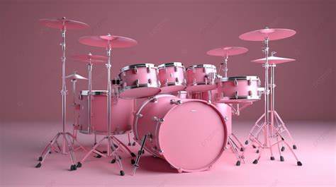 Bateria Rosa Em Um Fundo Rosa Ilustra O De Bateria Profissional De