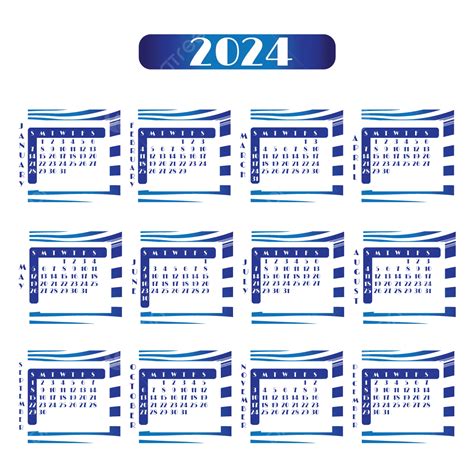 Calendario Dise O Meses Vector Png Calendario Dise O De