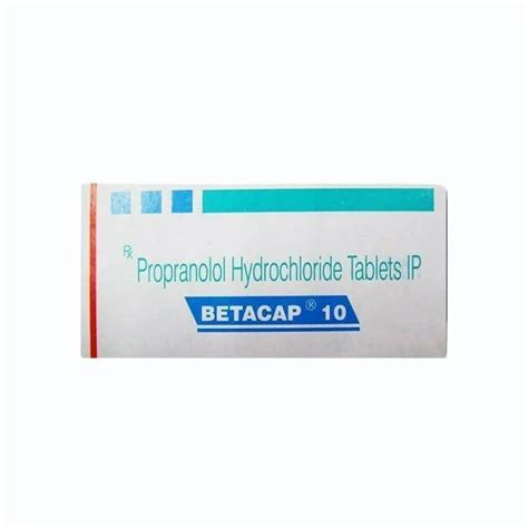 10 Mg Propranolol Hydrochloride Tablets IP At Rs 100 Box Propranolol