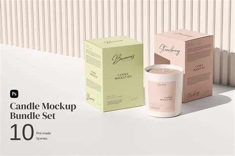 Candle Mockup Set Download, Candle Packaging on Behance