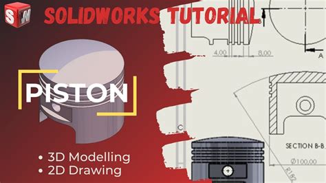 SolidWorks Tutorial How To Design Piston Step By Step Sketch