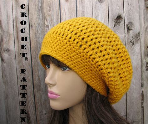 Crochet Pattern Crochet Hat Slouchy Hat Crochet Pattern Pdfeasy