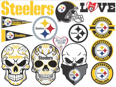 Pittsburgh Steelers Svg Nfl Football Bundle Clipart Stencil Etsy