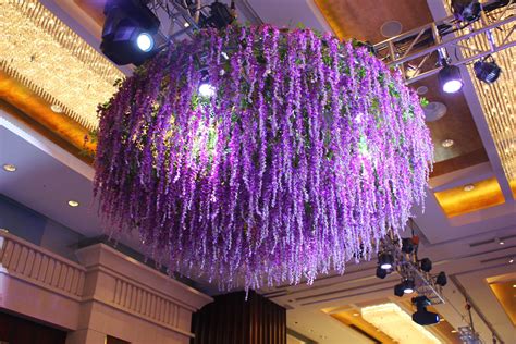 Amazing Purple Floral Chandelier Perfect For A Wedding Floral