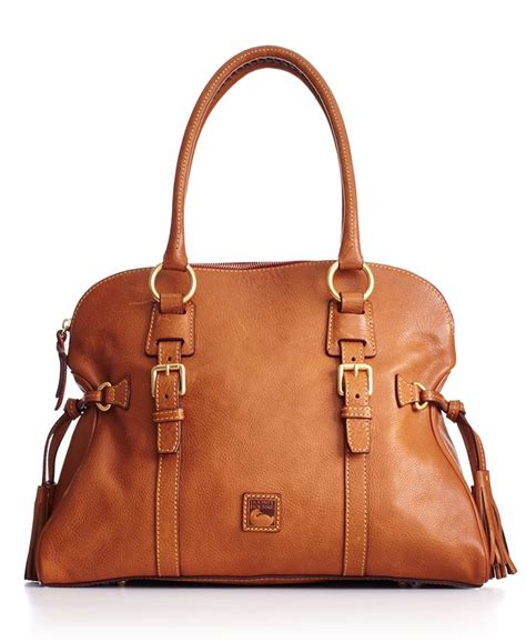 Dooney And Bourke Florentine Domed Buckle Leather Satchel Macys