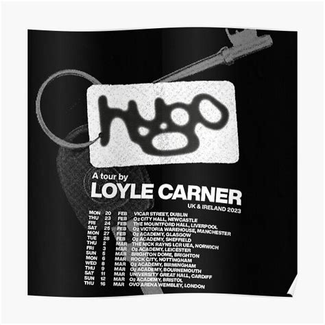 Hugo Tour Poster Loyle Carner Poster For Sale By Hhpincus Redbubble