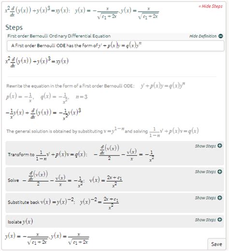 Differential Equation Calculator LINK