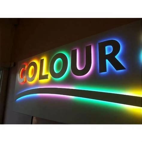 LED Glow Sign Board Letter Material Acrylic At Rs 880 Square Feet In