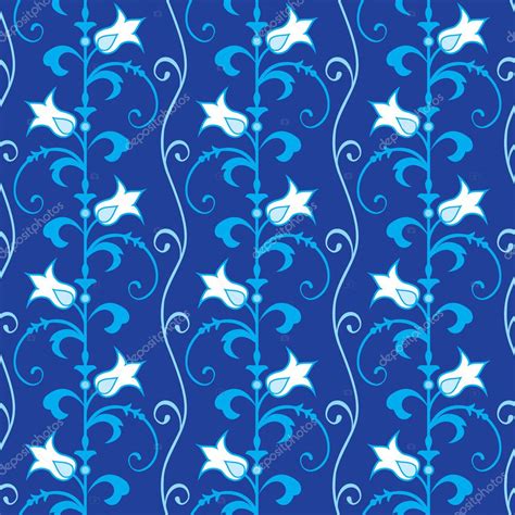 Blue floral pattern — Stock Vector © Irmairma #20665347