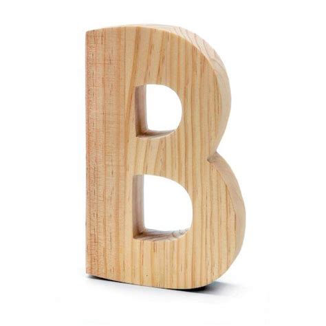 Darice Unfinished 8 Inch Chunky Wood Letter B Wood Letters Primitive