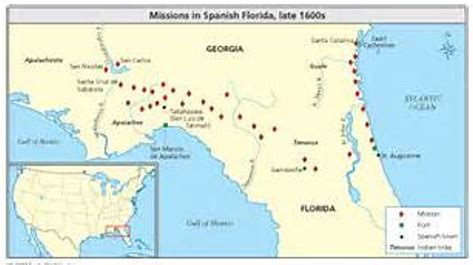 Spanish Missions Florida Map - Grayce Gerhardine