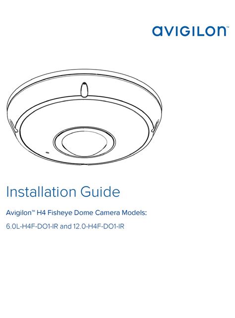 Avigilon H4 Installation Manual Pdf Download Manualslib