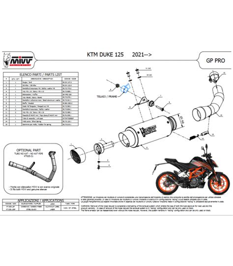 Mivv Ktm 125 Duke 2021 Terminale Di Scarico Marmitta Gp Pro Inox Nero