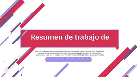 110 Resumen De Trabajo Mixto Gráfico Y Texto Presentación Plantilla Para Powerpoint Y