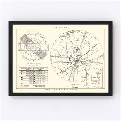 Duluth Municipal Airport Vicinity Map 1951 Old Map of Duluth Municipal ...