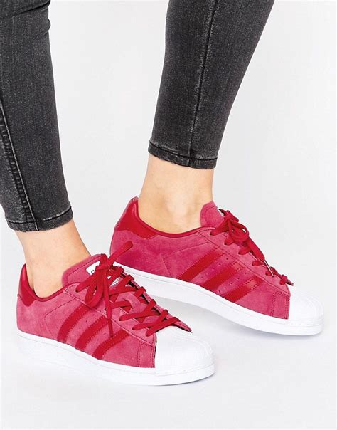 adidas Originals Pink Suede Superstar Sneakers - Pink | Adidas ...