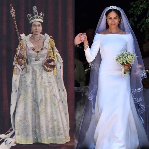 Meghan Markles Wedding Dress Paid Tribute To Queen Elizabeth Iis 1953