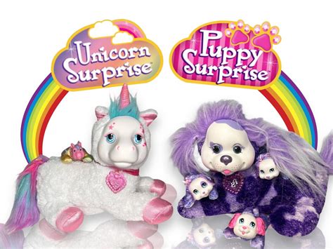 Puppy Surprise and Unicorn Surprise Plastic Face Plush Pets You Pick - Etsy