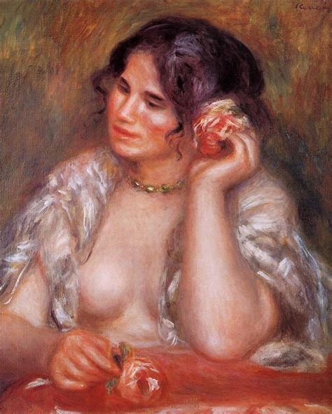 Reproducciones De Pinturas Gabrielle Con Una Rosa 1911 De Pierre