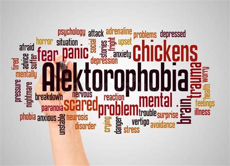 Alektorophobia Fear Of Chickens Phobia Silhouette Afraided Man Stock