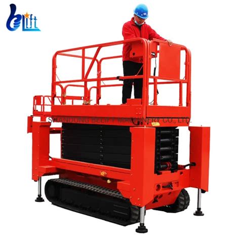 M M M Rough Terrain Crawler Tracked Self Propelled Scissor Lift For