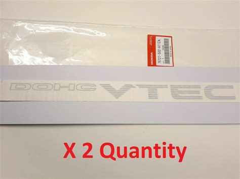 Two Honda Civic Si Dohc Vtec Decals Em Stickers Jdm B A New Lh