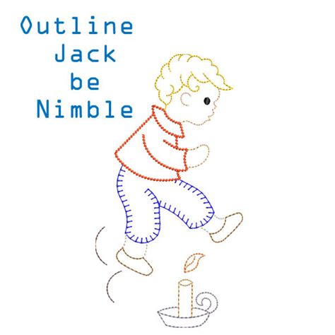 Outline Jack Be Nimble 2 Sizes Products SWAK Embroidery Applique