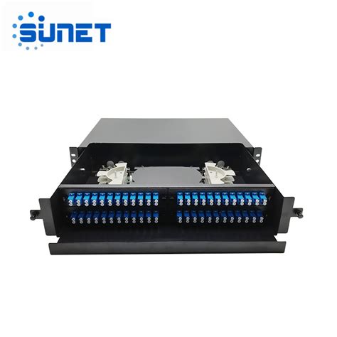 Ftth Odf Ports Lc Duplex Rack Mounted Optical Fiber Patch Panel