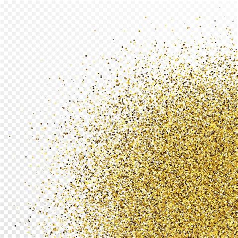 Gold Glitter Confetti Backdrop Isolated On White Background