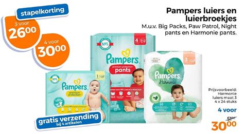 Pampers Luiers En Luierbroekjes Aanbieding Bij Trekpleister