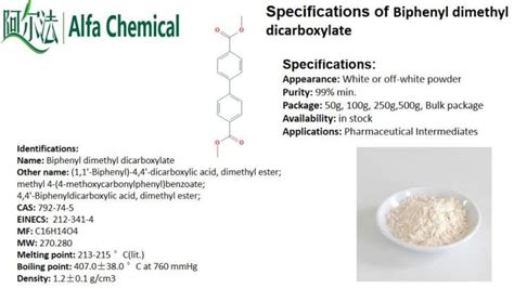 China Biphenyl Dimethyl Dicarboxylate Cas No Fabricantes