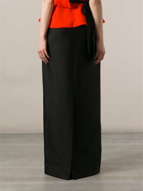 Lyst - Raoul Long Pencil Skirt in Black