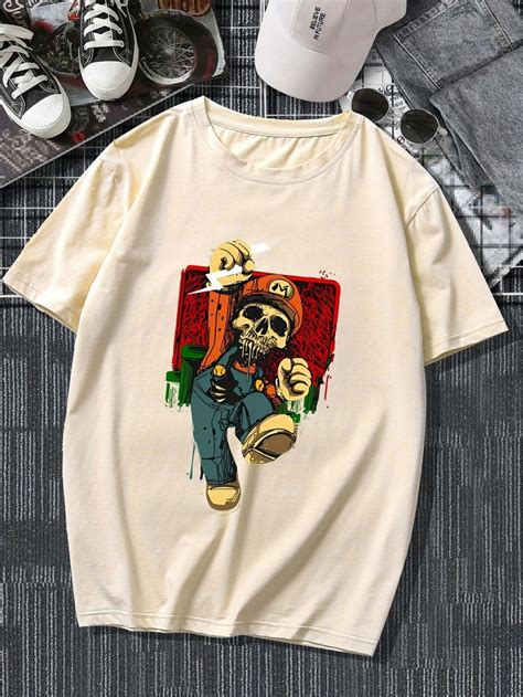 Skull Clown Print Men S Summer Graphic T Shirt Unleash Your Dark Side