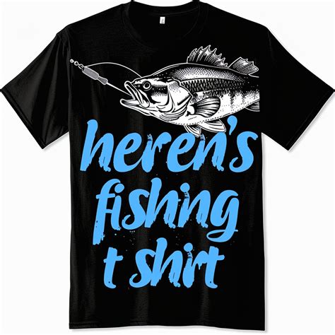 Her Fishy Heres Your Fishing Tshirt Fish Release Design Blue And White