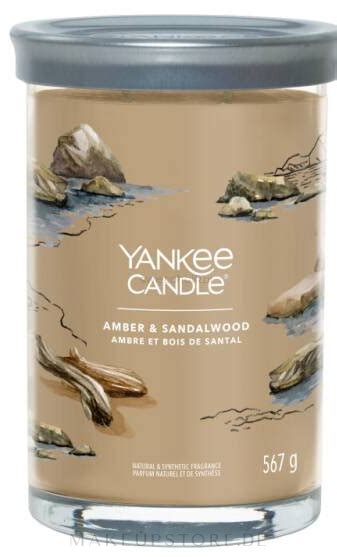 Yankee Candle Singnature Duftkerze Im Glas Amber Sandalwood Mit