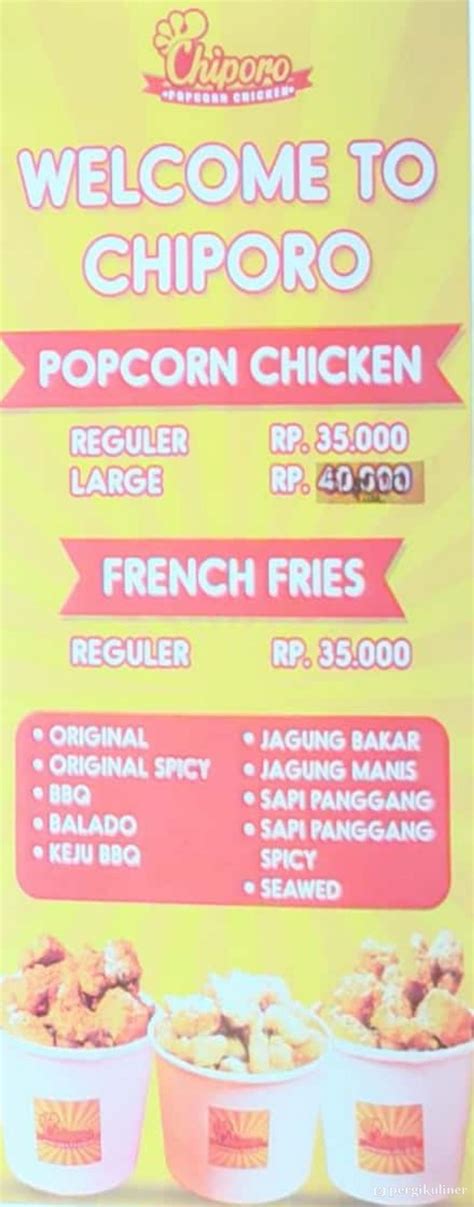 Selalu Diperbarui Menu Chiporo Popcorn Chicken Gading Serpong Tangerang