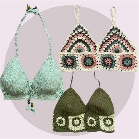 Boho Crochet Top Bikini Granny Squared Summer Top Festival Top Crochet Bandeau Top Crochet