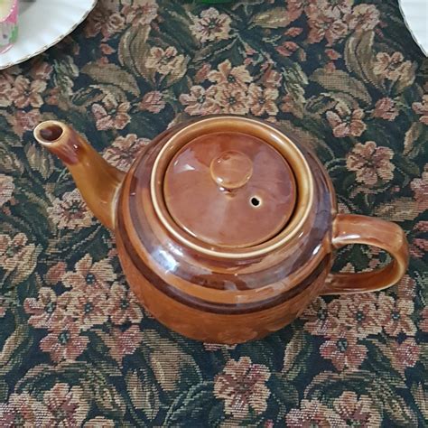 Sadler Teapot Vintage Large Brown Betty Full Size 5 6 Cup Brown