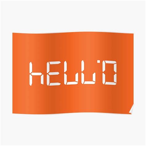 Hello Upside Down Calculator Word Poster By Badgerdesignz Redbubble