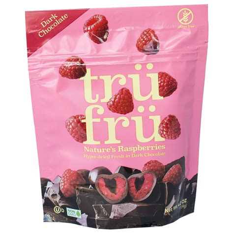 tru fru hyper dried dark raspberry grab  share front trufru