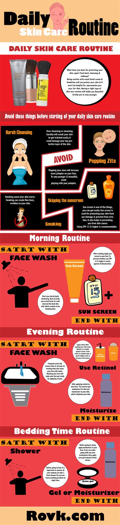 Daily Skin Care Routine [Infographics]