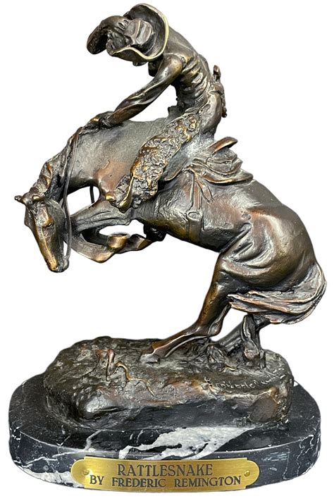 Signed Rattlesnake Bronze By Frederic Remington 24921 Auctionninja