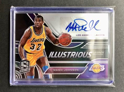 Magic Johnson 2020 21 Panini Spectra Illustrious Legends Auto 49 直書サイン