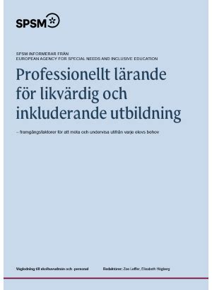 Professionellt L Rande F R Likv Rdig Och Inkluderande Utbildning Spsm