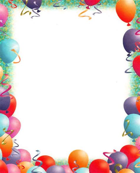 Free Birthday Border Graphics Clipart Frames