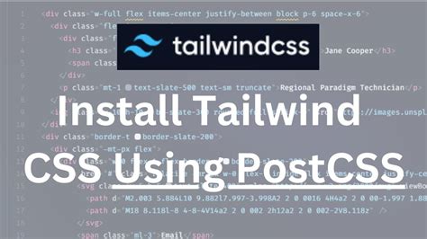 How To Install Tailwind CSS Using PostCSS Install Tailwind CSS YouTube