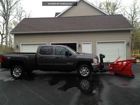 2011 Chevrolet 2500hd Duramax Allison Z71 Lt Snow Plow Gray 61 2 Ft Bed